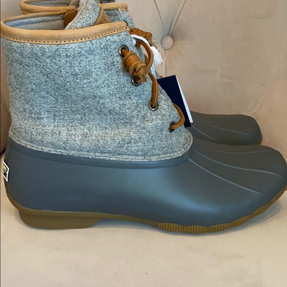 Sperry Saltwater Wool Embossed Duck Boot - Picture 4 of 7